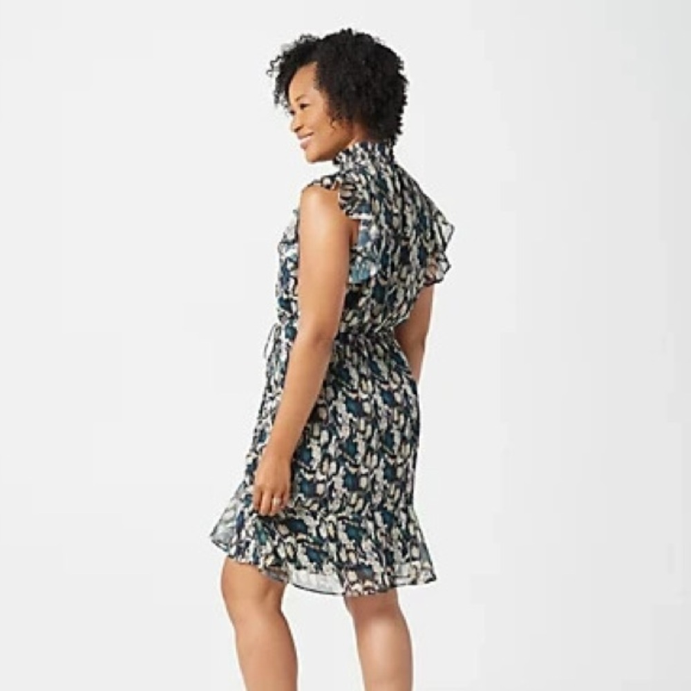 Sam Edelman Python Snake Print High Neck Dress Wi… - image 2